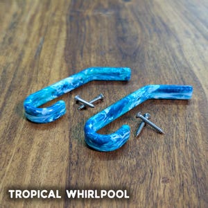 Recycled Plastic Coat Hooks: Modern Colourful Eco Home Decor image 4
