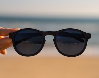 Loops Sunglasses (Black) | 100% Recycled Plastic | Handmade