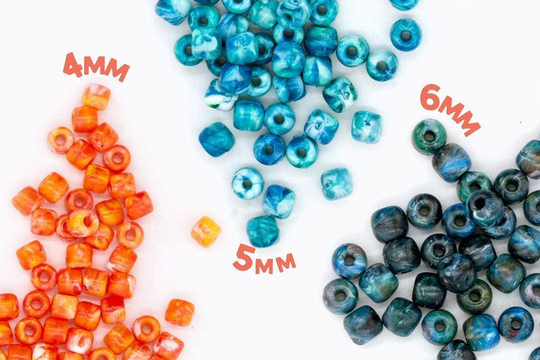 50 Small Beads Recycled Plastic 4mm/5mm/6mm Jewellery Making Bracelet Beads Ocean Plastic Etsy