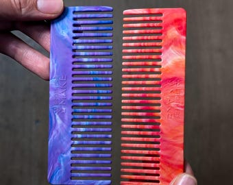 Recycled Plastic Hair Combs | Eco-Friendly Travel Grooming (2 Pack)