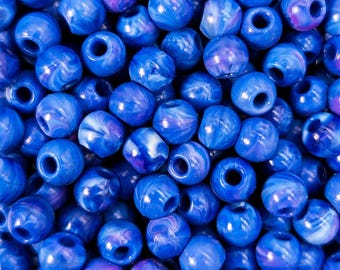 Recycled Ocean Plastic Beads | 7mm Round Jewellery Making (50 Pack)