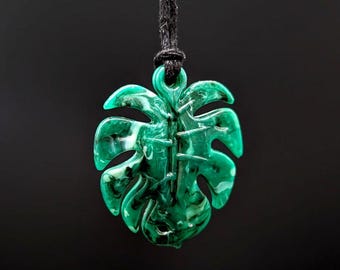 Monstera Leaf Necklace | Lightweight Pendants | Ocean Plastic | Sustainable Jewellery