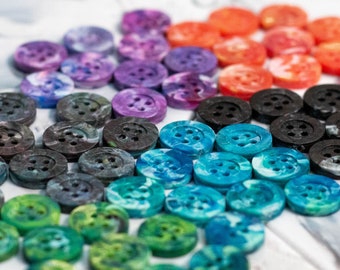 Recycled Plastic Buttons 11mm | Eco-Friendly Haberdashery (10 Pack)