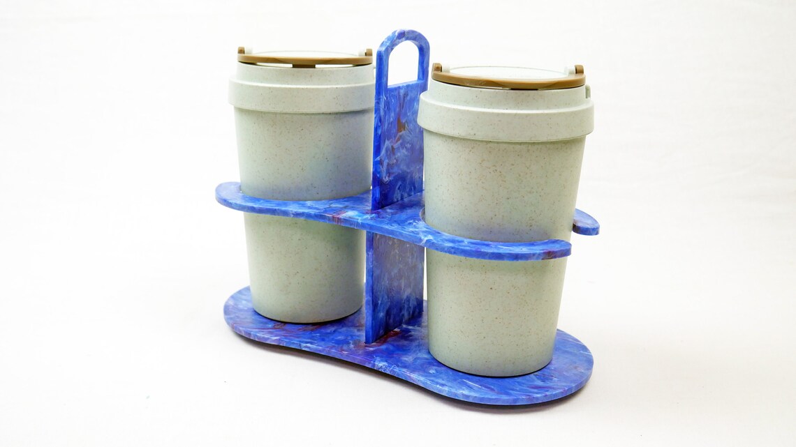 2cup Coffee Caddy Made From 100 Recycled Plastic Etsy UK