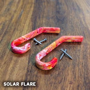 Recycled Plastic Coat Hooks: Modern Colourful Eco Home Decor image 3