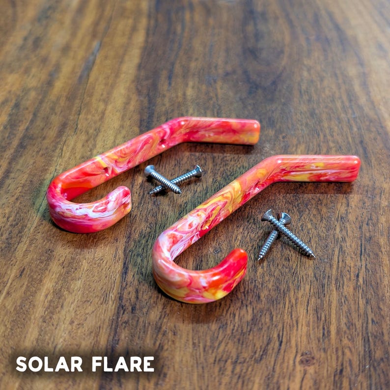 Recycled Plastic Coat Hooks: Modern Colourful Eco Home Decor image 3