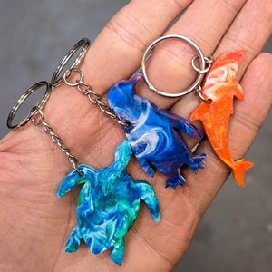 Recycled Ocean Plastic Keyrings: Eco-Friendly School Bag Charm image 1