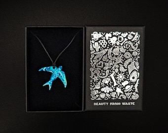 Swallow Necklace | Lightweight Pendants | Ocean Plastic | Sustainable Jewellery
