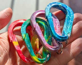 Carabiner Key Clip (4-Pack) | EDC Gift | Keychain | 100% Recycled Plastic | Sustainable Gift Ideas