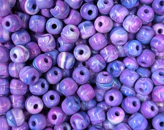 Recycled Ocean Plastic Beads: 6mm Jewellery Making Supplies (50-Pack)