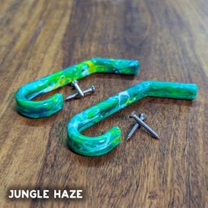 Recycled Plastic Coat Hooks: Modern Colourful Eco Home Decor image 6