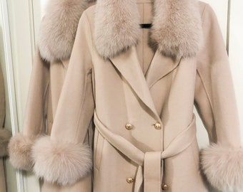 genuine fur trim coat