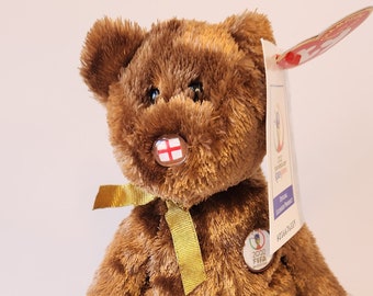 Vintage 2002 Ty Beanie Baby Champion the FIFA Bear | England World Cup Soccer