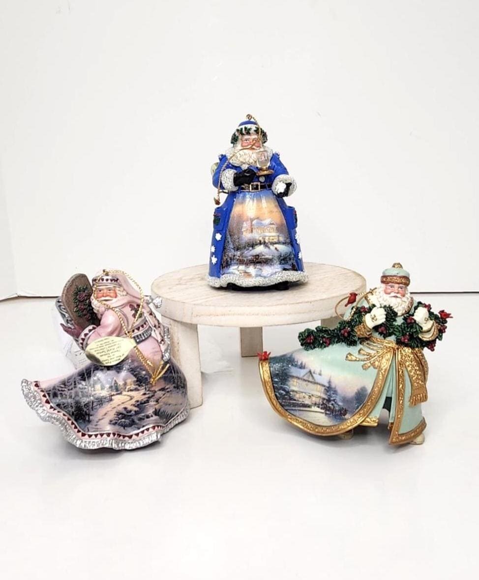 Thomas Kinkade Santa Figurine - Etsy