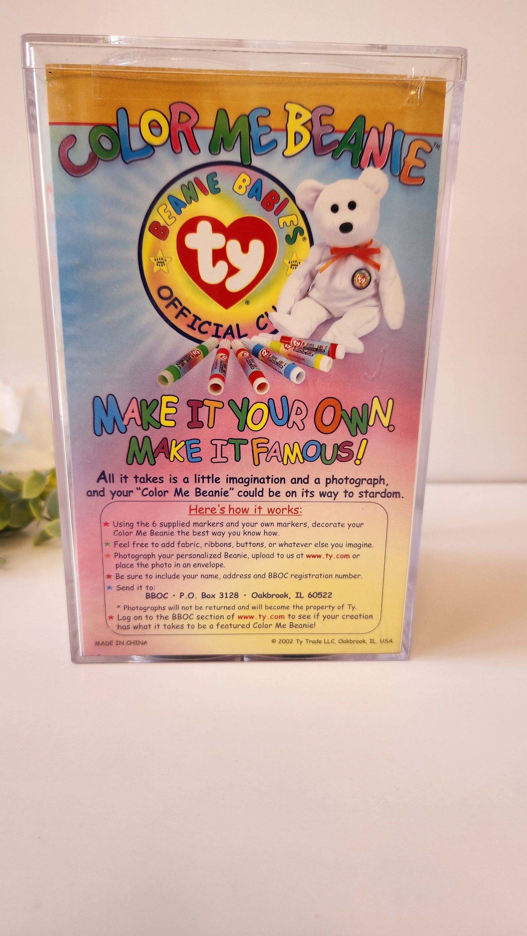 Ty Beanie Babies Color Me /white Bear Set - Etsy