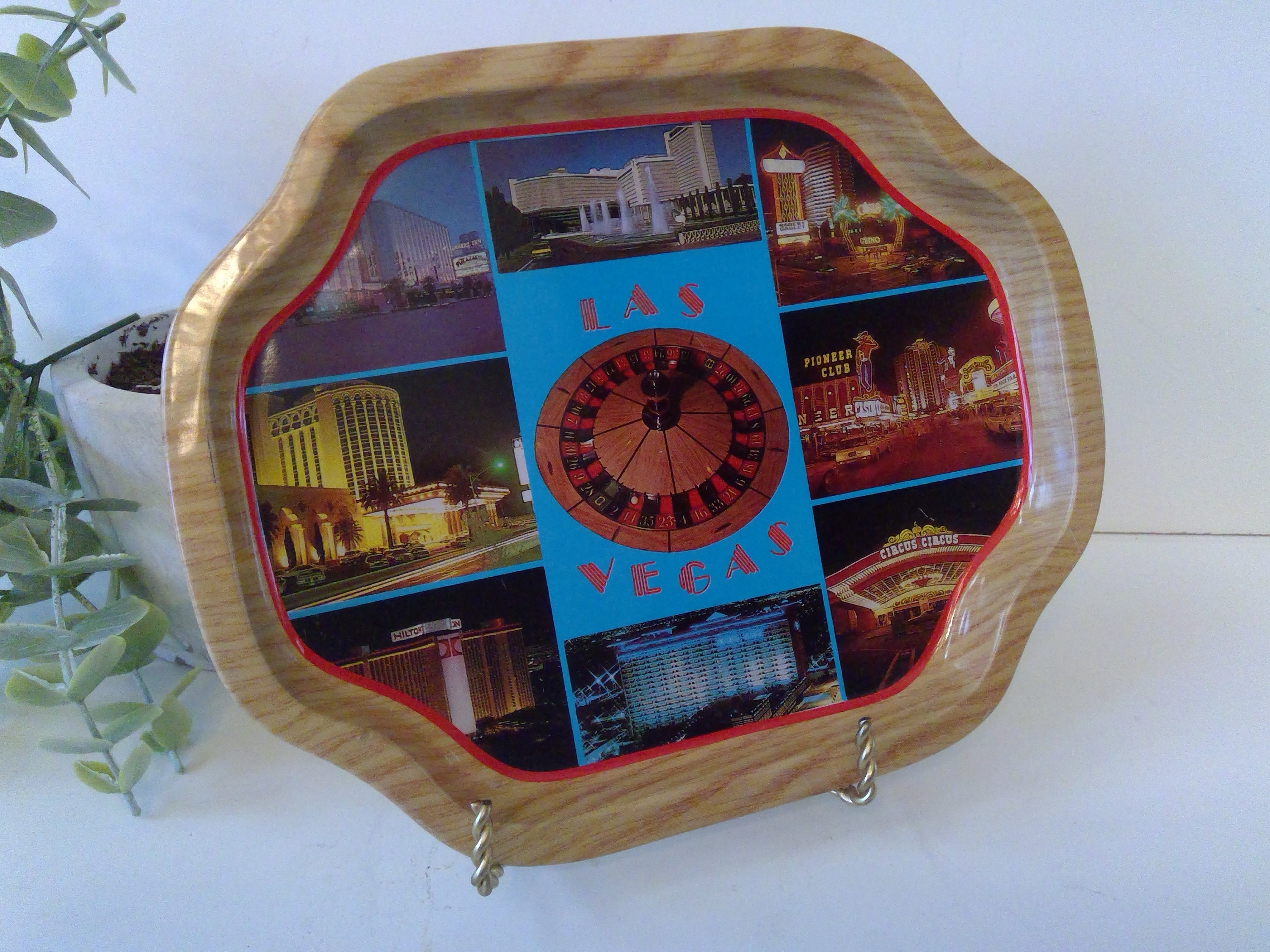 Cartes à jouer vintage de Las Vegas, étain original, jeu de cartes, Strip  de Las Vegas, Souvenir, Souvenirs de casino, Hong Kong, années 1970 -   France