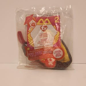 Collectable McDonald&#39;s Happy Meal Toy / Ty Beanie Slither the Snake/ 2000