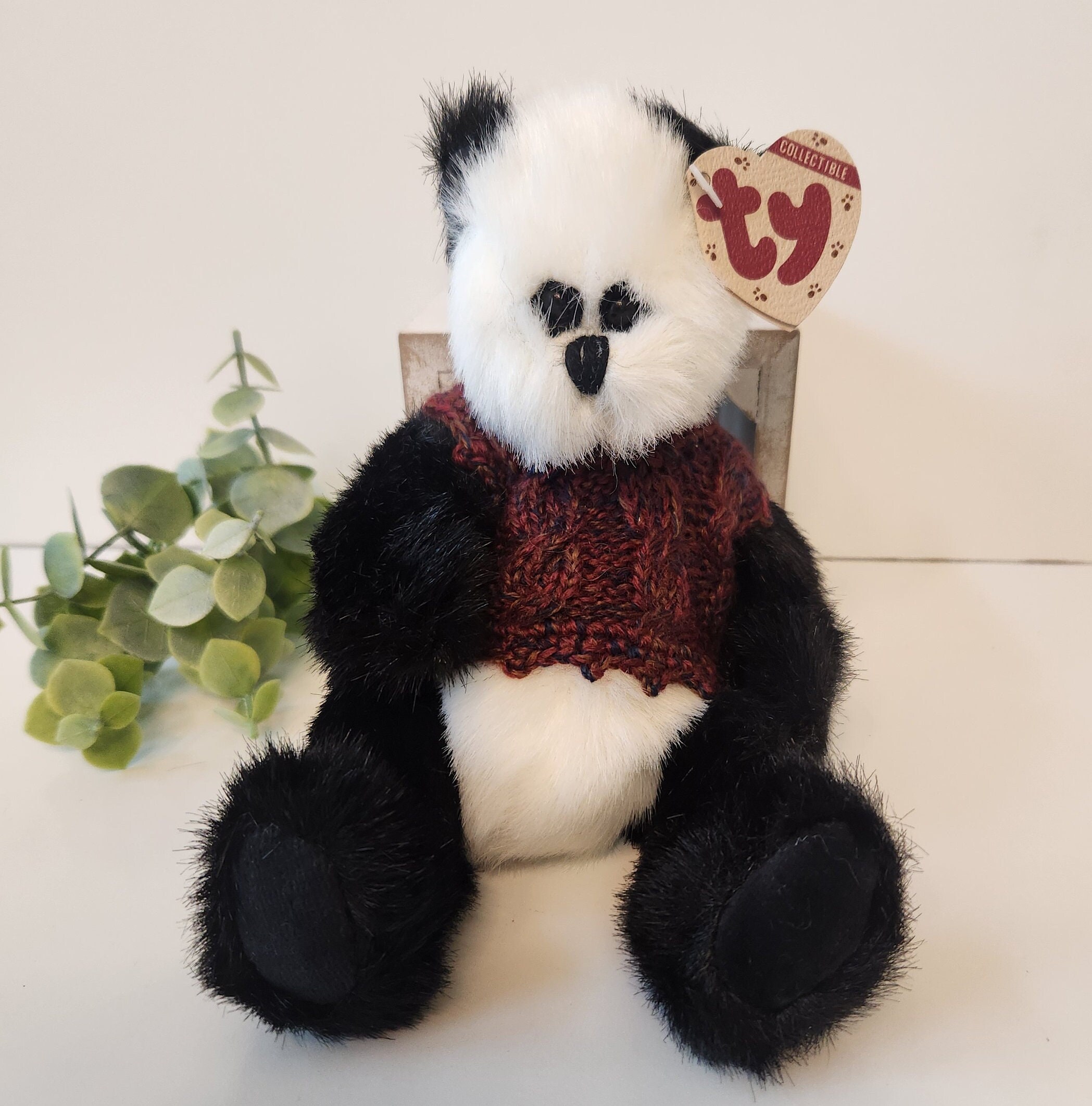 Checkers panda beanie baby hotsell