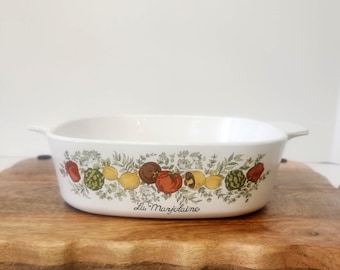 Vintage Corning Ware La Marjolaine 2 Quart Casserole Dish A-2-B Spice O Life Era Pyroceram Bakeware