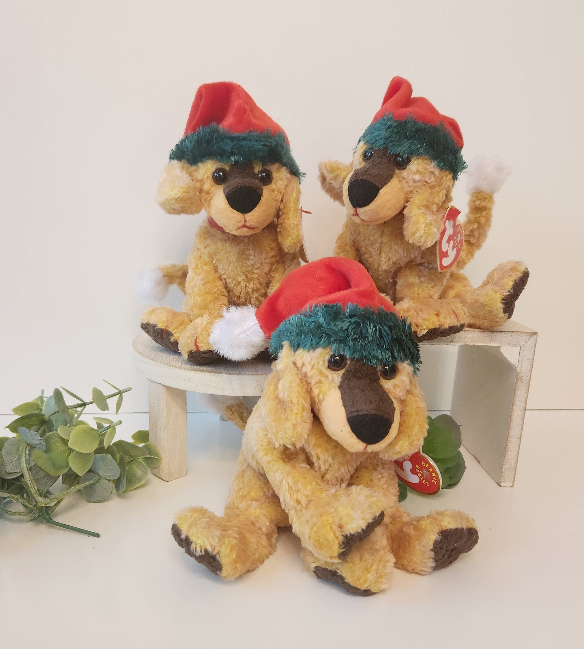 TY Jinglepup The Christmas Dog Beanie Baby – Plüschhund Mit Weihnachtsmütze