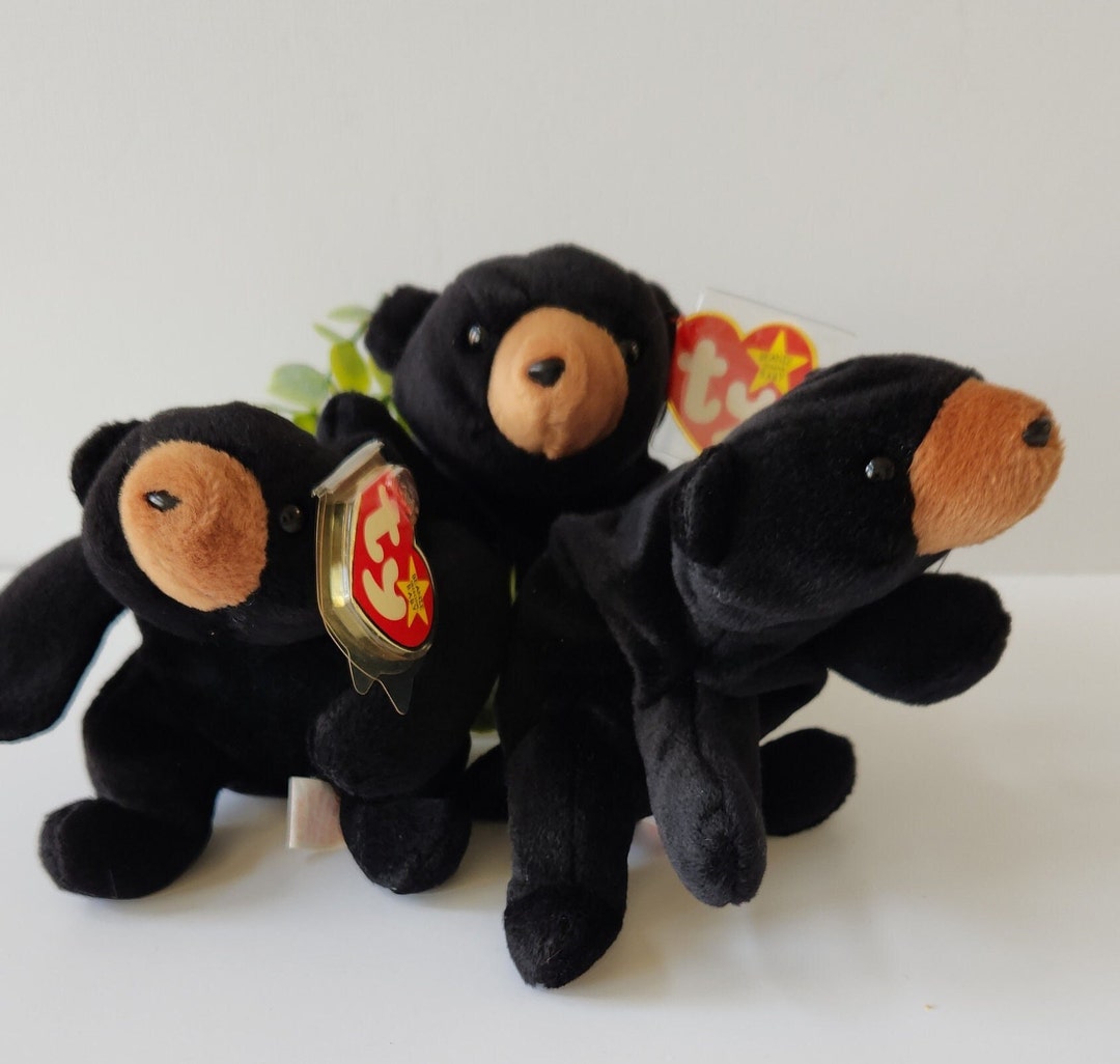 Ty Beanie Baby Blackie the Black Bear 1993