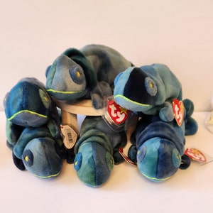 Rainbow the Chameleon, Dark Tyedye, Ty Beanie Babies /97
