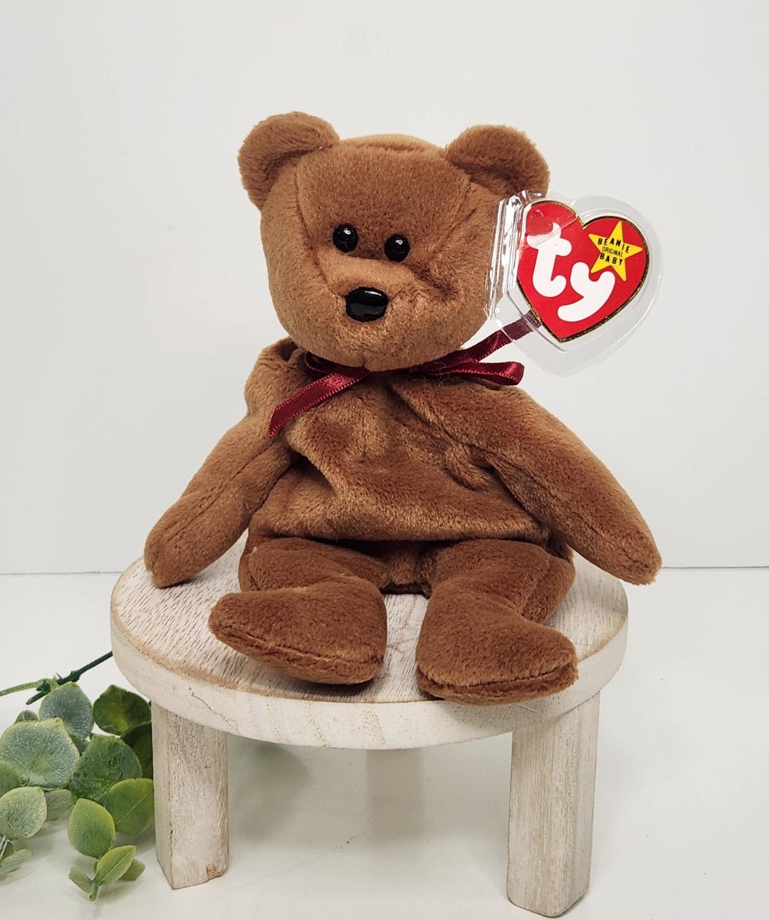 Retired TY Beanie Baby Teddy the Bear Style 4050 New Face 1993 Brown - Etsy