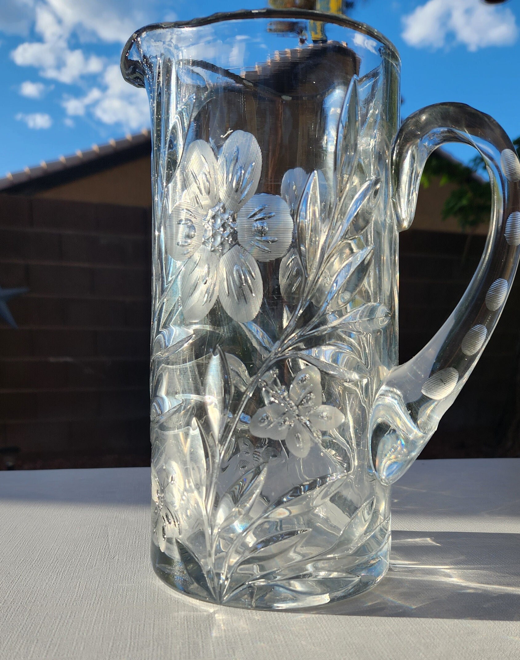 Crystal Serving Pitcher Large Heavy Lead Crystal – Clinch Valley Mercantile