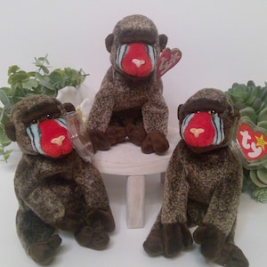 Ty Beanie Baby Cheeks the Baboon 1999 - Retired Original Rare Plush