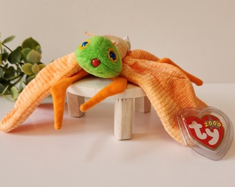 Vintage 2000 TY Beanie Baby "Glow" The Lightning Bug (B.D. 1/4/00) | Retired Firefly Insect Plush | Rare Millennium Collectible