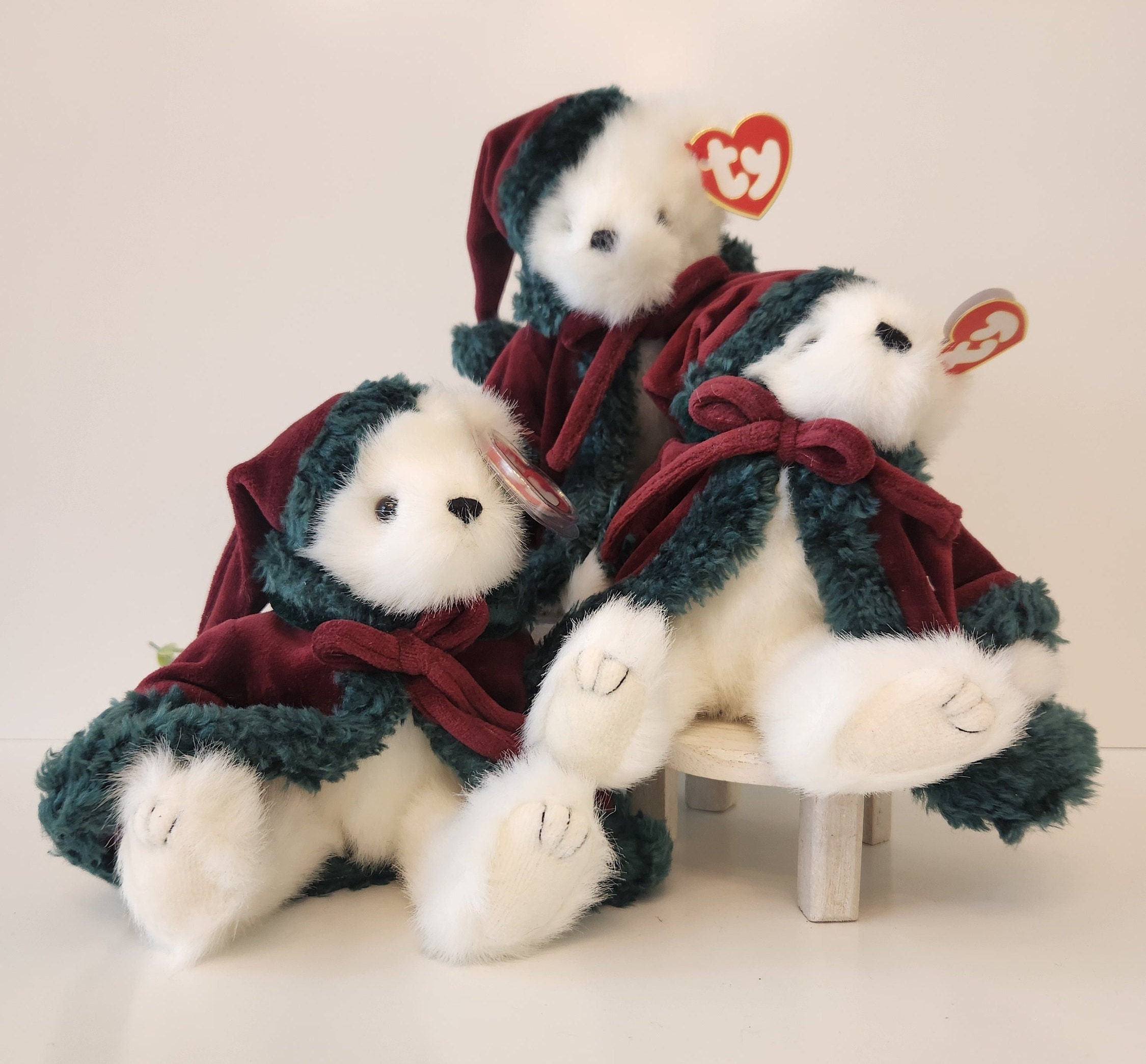 Ty Attic Treasures Beanie Baby Klause Santa Jointed Teddy Bear - Etsy