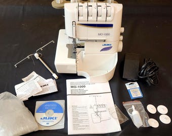 Juki MO-1000 Air-Threader Overlock Serger Machine | Professional 2/3/4 Thread Sewing with Original Box and Accessories/ Pre-Owned