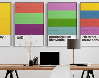 Printed canvas new york london tokyo paris-table wall decoration-ny-14