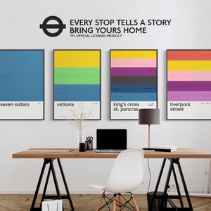 London Underground Station Print: Minimal Tube Map Art for Modern Homes and Map Lovers