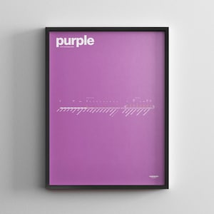 Chicago L Purple Line Map / CTA Zug / Minimal Poster / U-Bahn Stil Wanddekoration / Geschenk Reise