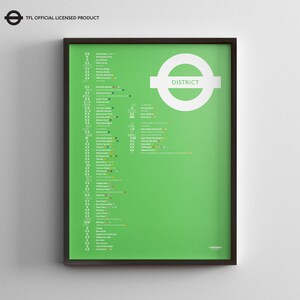 Londoner U-Bahn Linie Tube Karte / Minimal Poster / U-Bahn Stil Wand Kunst / Leinwand Wohnkultur Schiene Zeichen / Geschenk Eingerahmt