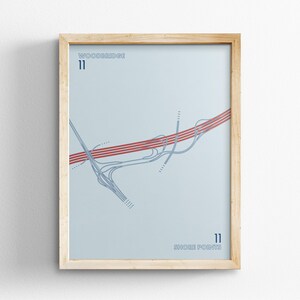 Exit 11 New Jersey Turnpike Karte, Retro Stil Wand Kunst, Leinwand Dekoration, gerahmt Reisegeschenk, Minimal Poster Druck, Landstraße Schild, Road Trip