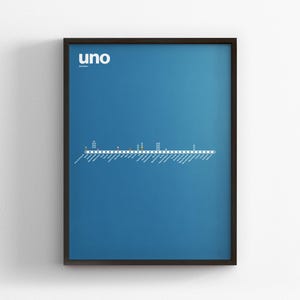 Madrid Metro Line 1 / Spain / Minimal Poster Print Map / Subway Style Wall Art / Canvas Home Decor / Black Frame Travel Gift / Rail Sign