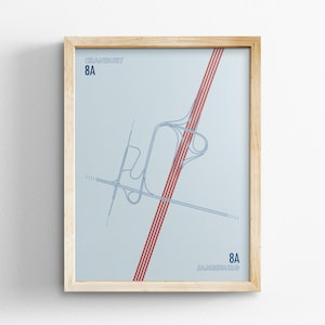 Exit 8A New Jersey Turnpike Karte, Retro Stil Wandkunst, Leinwand Dekoration, gerahmt Reisegeschenk, Minimal Poster Druck, Landstraße Schild, Road Trip