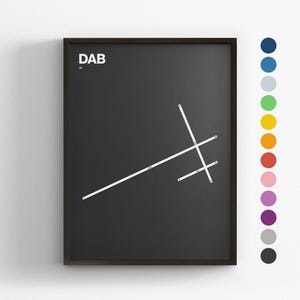 DAB Landebahnen, Daytona Beach Intl. Airport, Minimal Poster Druck, Leinwand Wohnkultur, gerahmt Reise Geschenk, Luftfahrt Wandkunst, Übergang Karte Zeichen