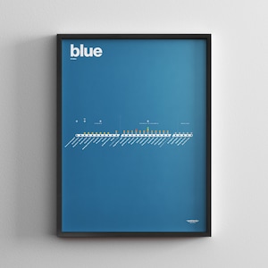 DC Metro Blue Line / Washington DC Poster / Minimalistische Landkarte Poster / Wanddeko im Subway-Stil / Wanddeko auf Leinwand / Schwarzer Rahmen