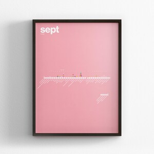 Paris Metro Line 7 Map / France / Minimal Poster Print / Subway Style Wall Art / Canvas Home Decor / Black Frame Travel Gift / Rail Sign