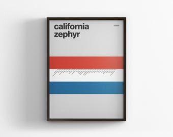 カリフォルニア ゼファー トレイン ポスター | フレームなし
