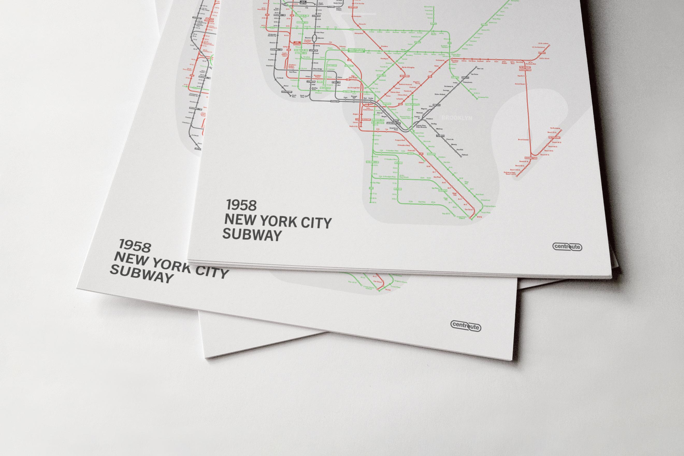 1958年ニューヨーク市地下鉄路線図 / レトロヴィンテージNYC