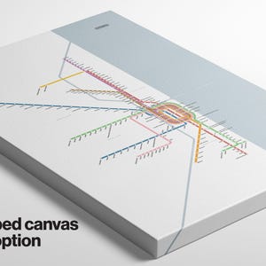 Chicago L Subway Map / CTA / Minimal Poster Print / Subway Style Wall ...