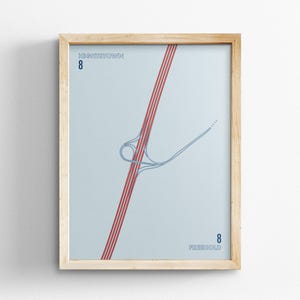 Exit 8 New Jersey Turnpike Karte, Retro Stil Wand Kunst, Leinwand Dekoration, gerahmt Reisegeschenk, Minimal Poster Druck, Landstraße Schild, Road Trip
