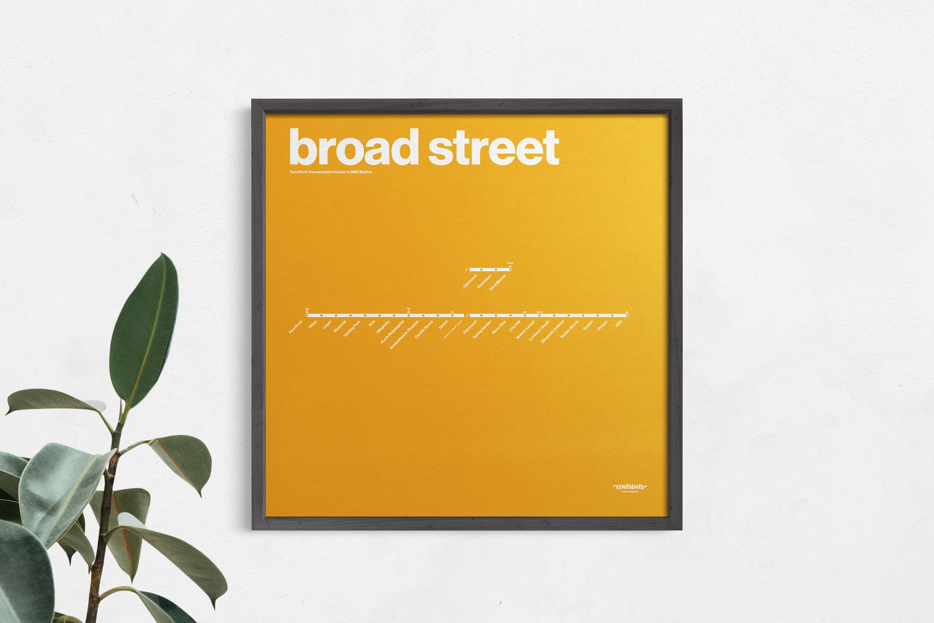 Broad Street Line / SEPTA / Philadelphia / Minimal Map Poster - Etsy