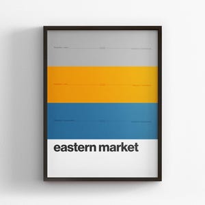 Eastern Market Station / Washington DC Metro / Minimal Poster Print / Subway Style Wall Art / Canvas Home Decor / Travel Gift