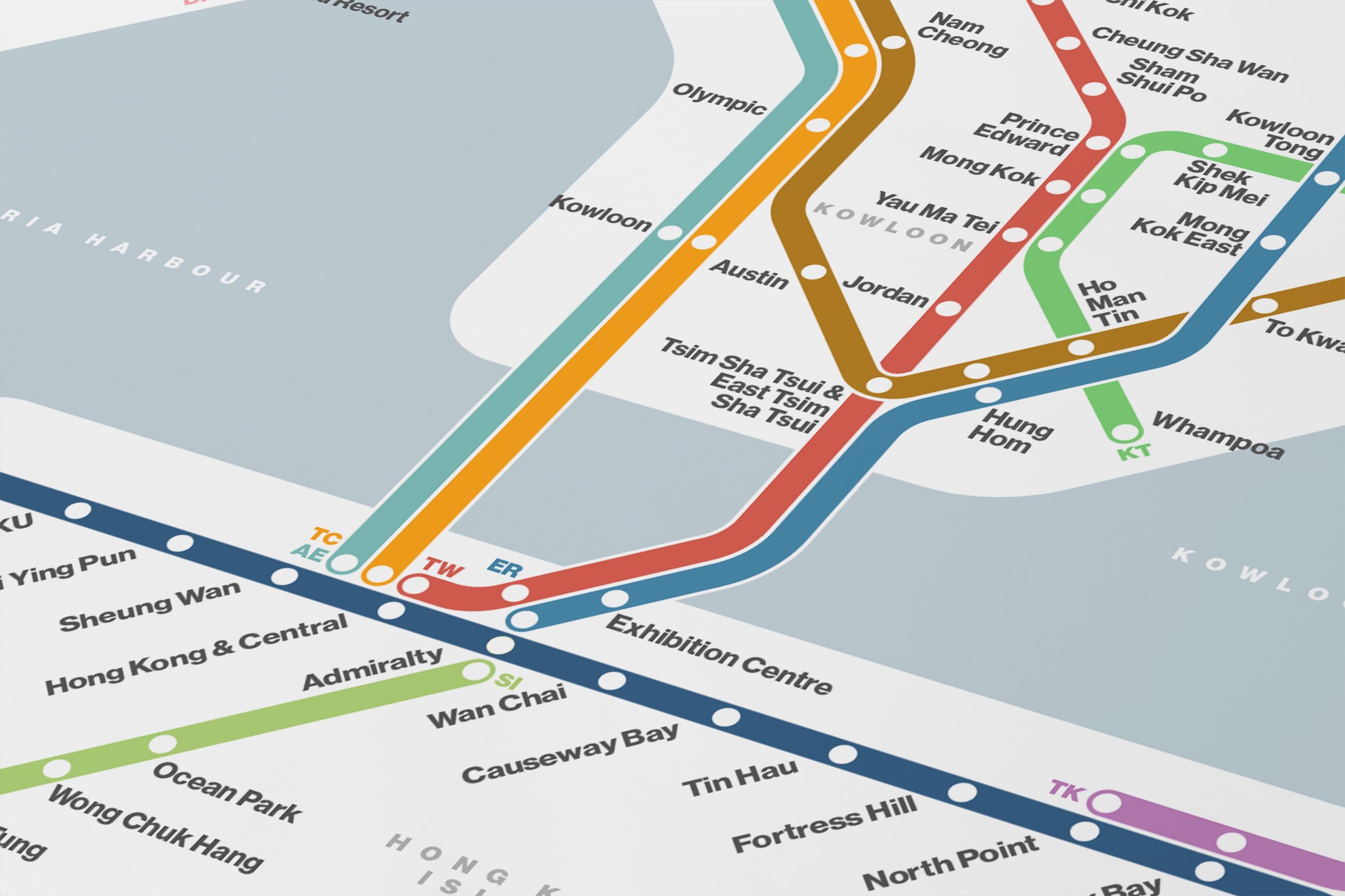 Mtr Map.pdf Hong Kong MTR Map / 港鐵 / 港铁 / Mass Transit Railway / Minimal Poster ...
