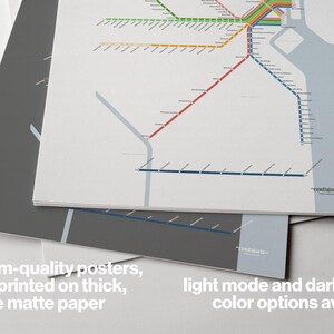 New Jersey Transit Map / Philadelphia NYC / Minimal Poster Print ...